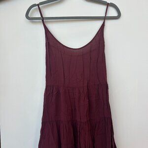 Brandy Melville Layered Maroon Mini Dress